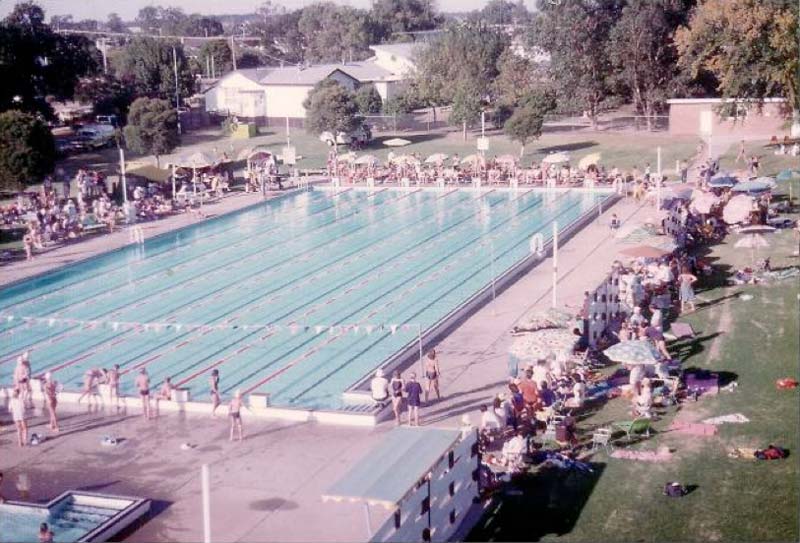 Swimming carnival Bairnsdale Olympic Pool circa 1970's